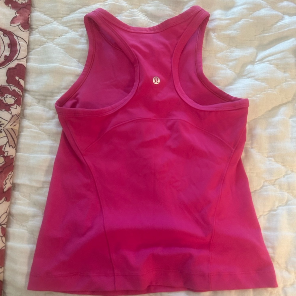 Pink lululemon tank top